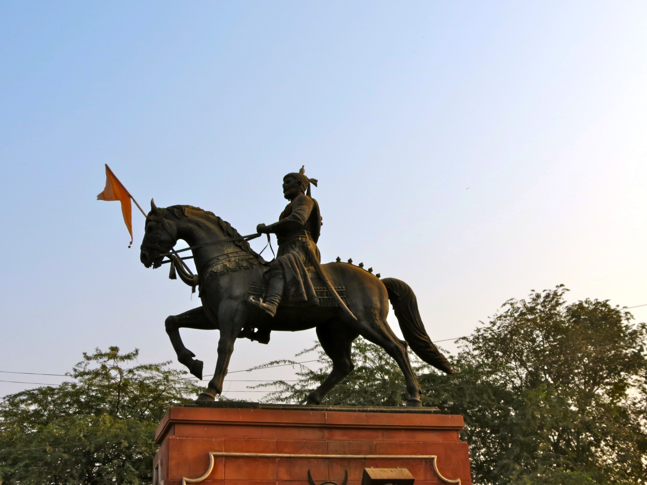 Equestrian statue of Shivaji Bhonsle in Agra, Uttar Pradesh India