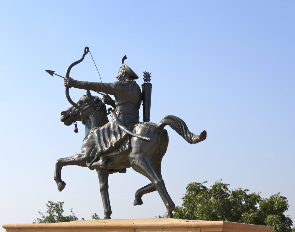 Equestrian statue of Prithviraj Chauhan in Ajmer, Rajasthan India