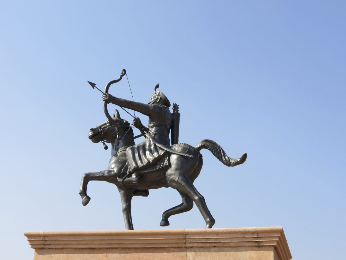 Equestrian statue of Prithviraj Chauhan in Ajmer, Rajasthan India