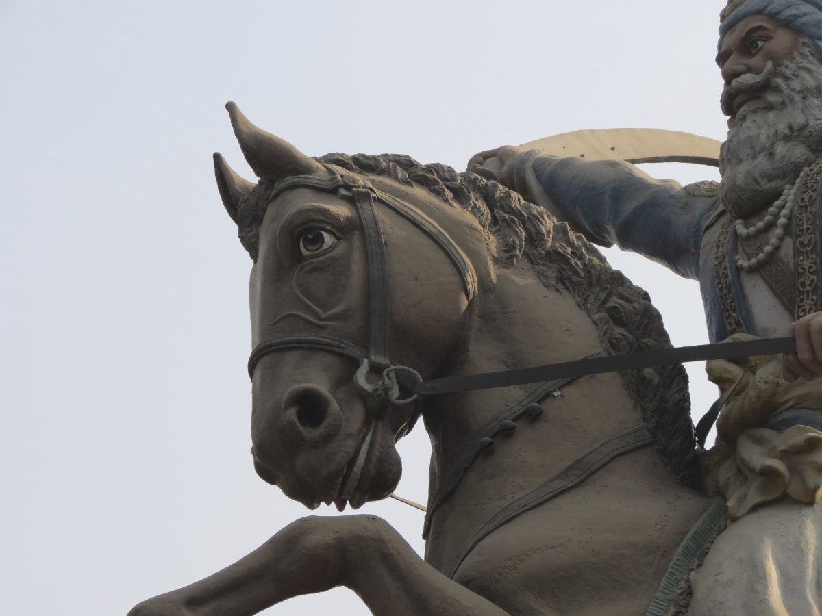 Equestrian statue of Jassa Singh Ramgarhia in Amritsar, Punjab India