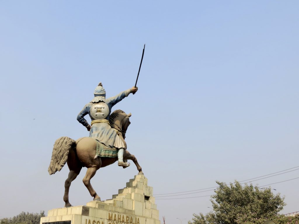 Equestrian statue of Jassa Singh Ramgarhia in Amritsar, Punjab India