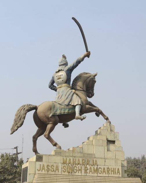 Equestrian statue of Jassa Singh Ramgarhia in Amritsar, Punjab India