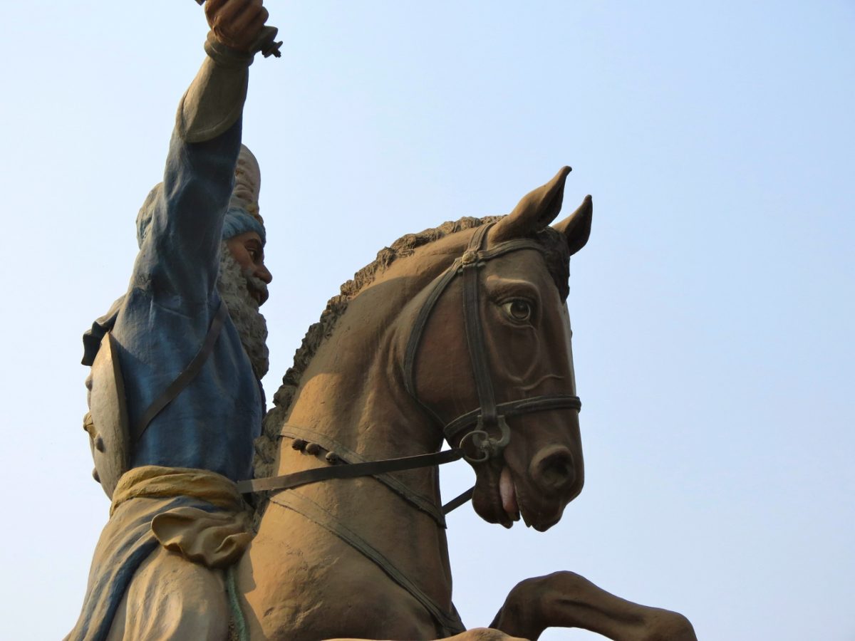 Equestrian statue of Jassa Singh Ramgarhia in Amritsar, Punjab India