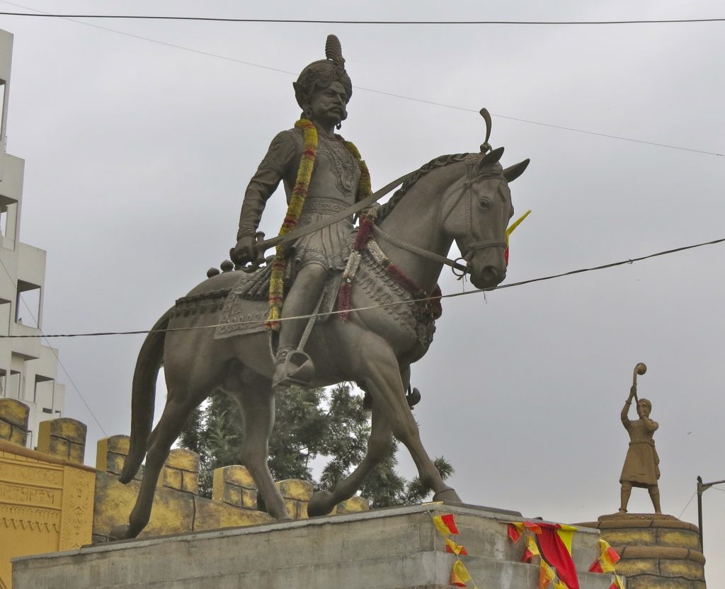 Equestrian Statue Of Shivaji Bhonsle In Bangalore, Karnataka India