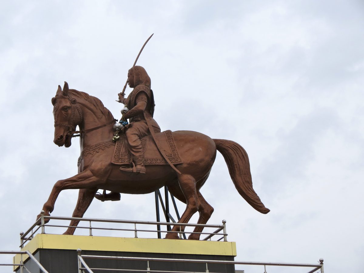 Equestrian statue of Chennamma in Kittur, Karnataka India