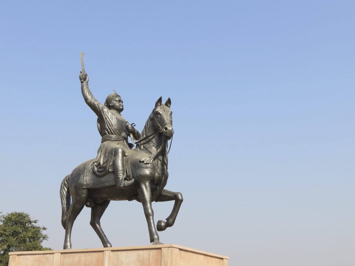 Equestrian statue of Suraj Mal in Bharatpur, Rajasthan India