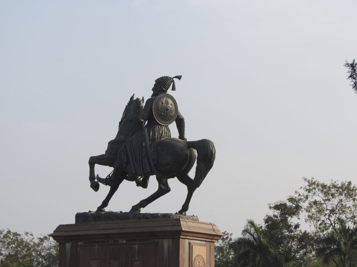 Equestrian statue of Shivaji Bhonsle in Kolhapur, Maharashtra India