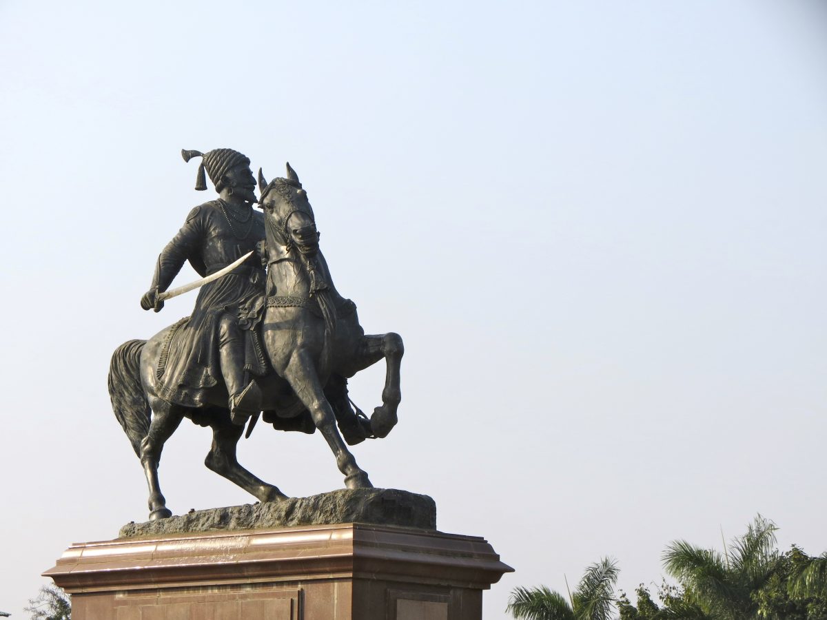 Equestrian statue of Shivaji Bhonsle in Kolhapur, Maharashtra India