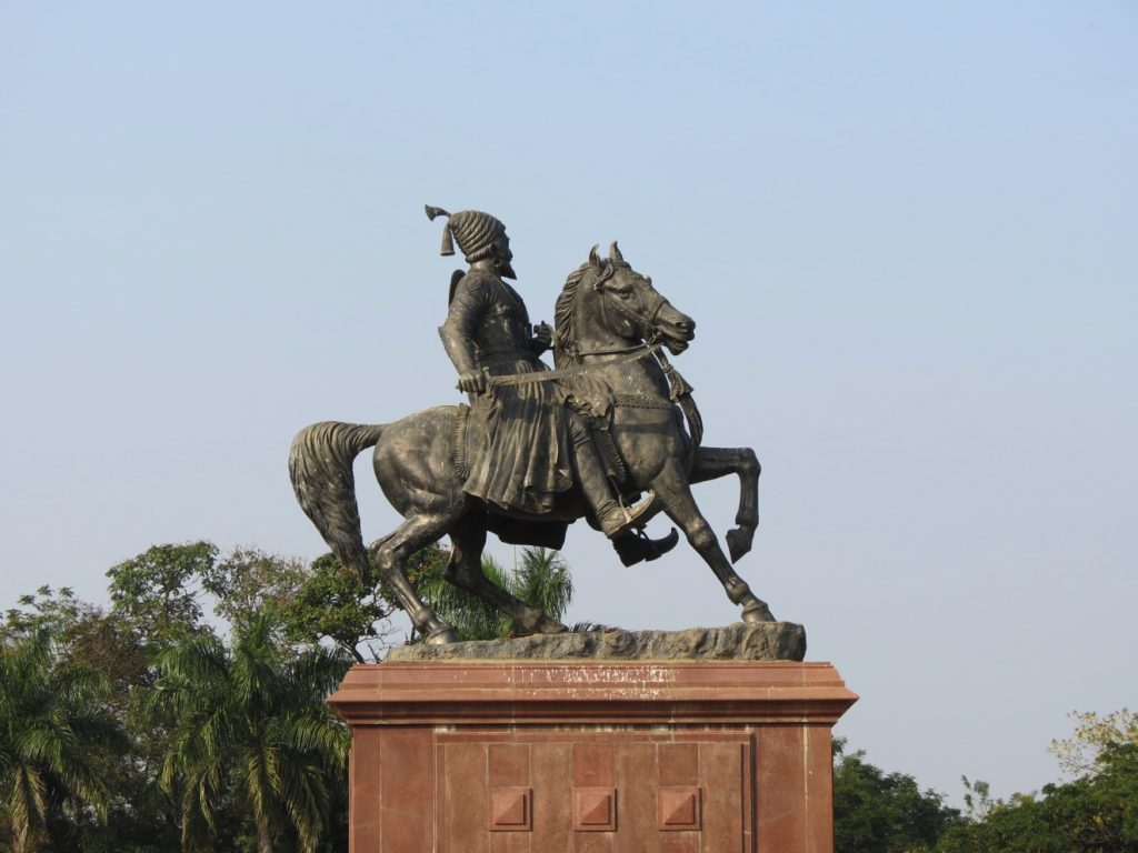 Equestrian statue of Shivaji Bhonsle in Kolhapur, Maharashtra India