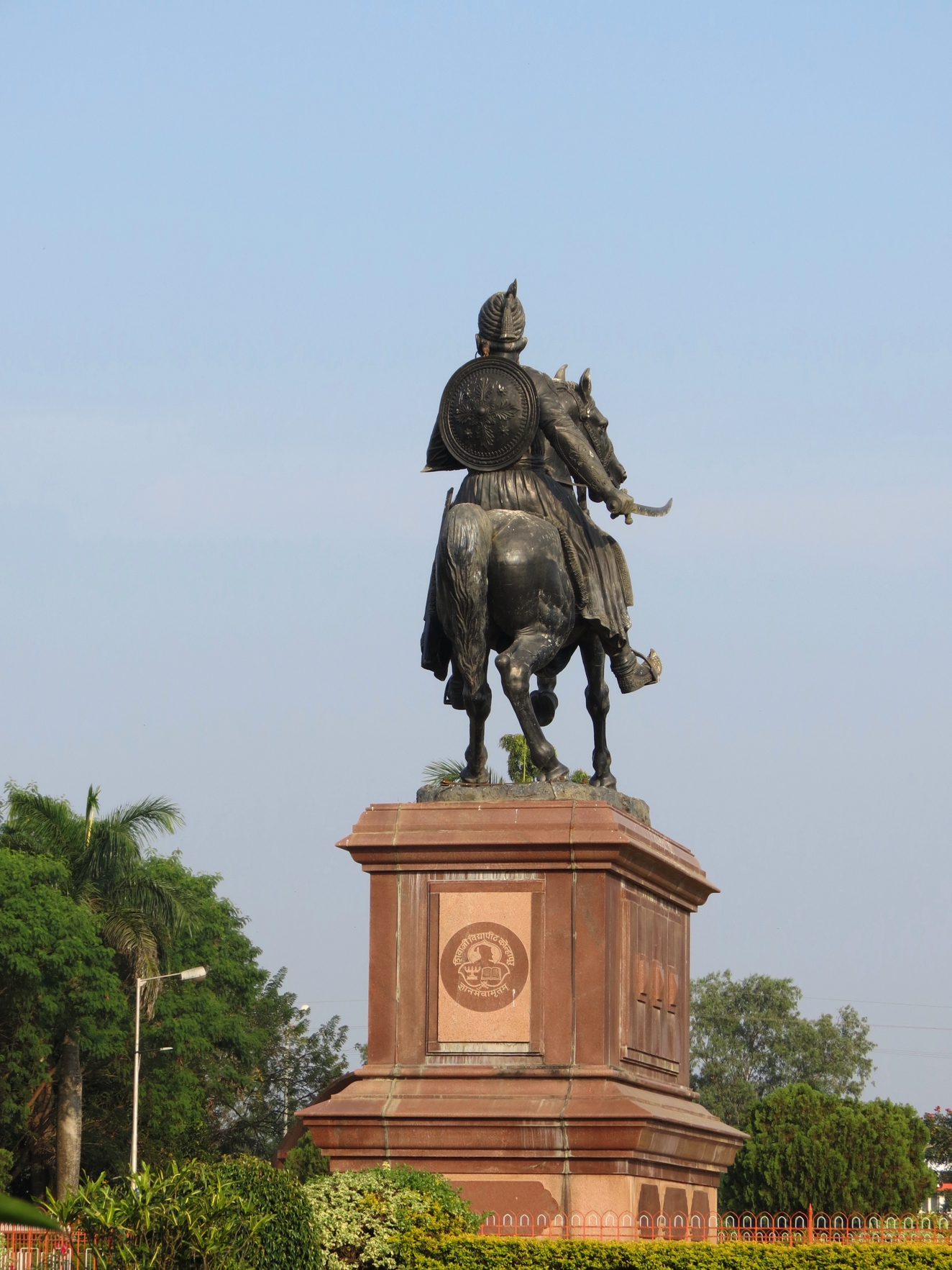 Equestrian statue of Shivaji Bhonsle in Kolhapur, Maharashtra India