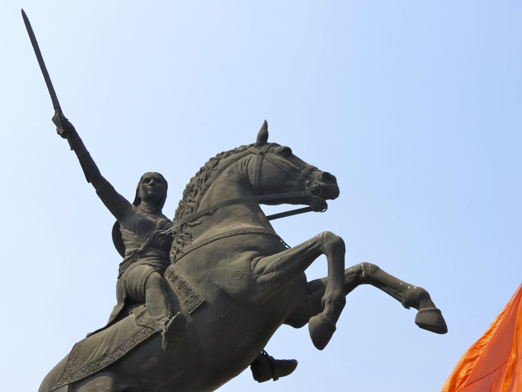 Equestrian statue of Tarabai in Kolhapur, Maharashtra India