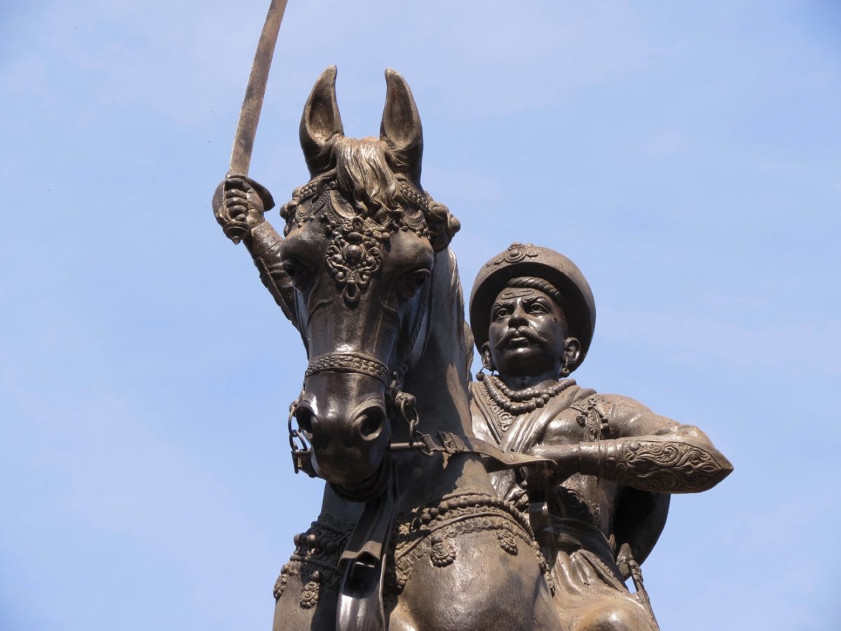 Equestrian statue of Chimnaji Appa in Vasai, Maharashtra India