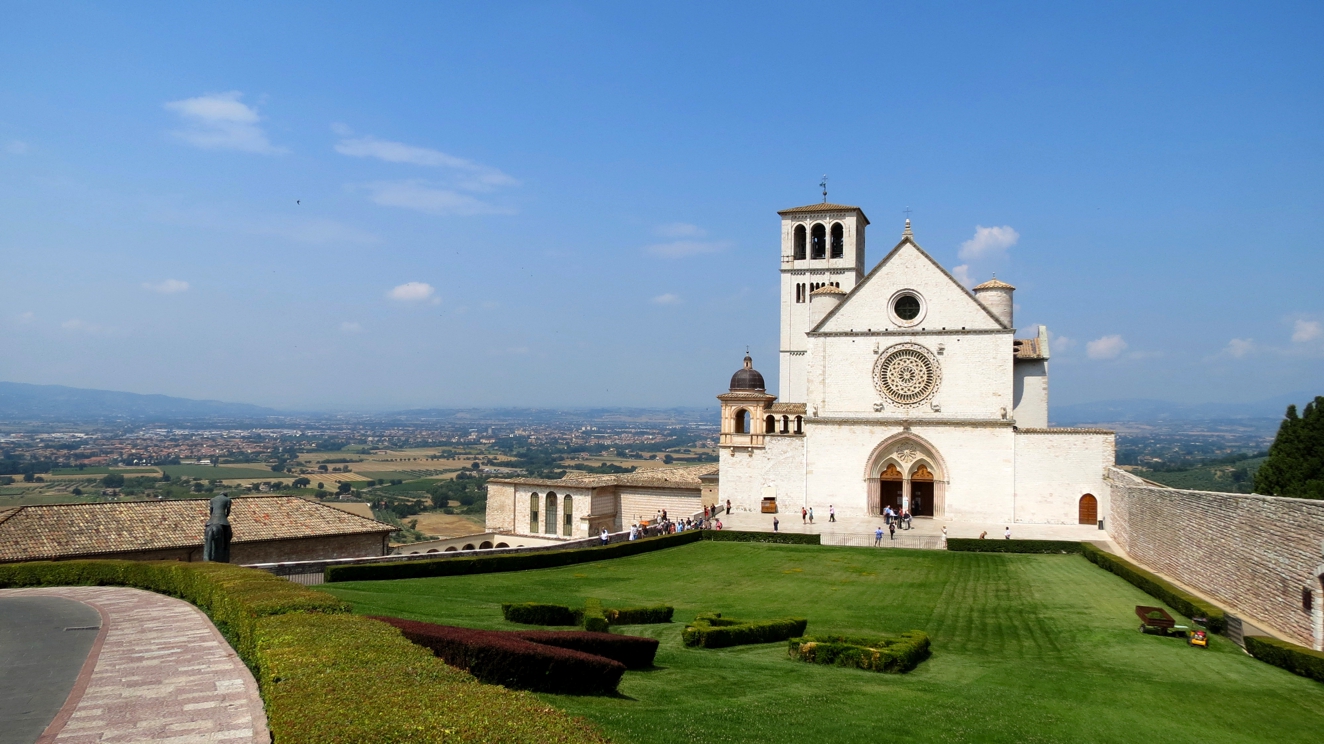 Equestrian Statue Of Saint Francis In Assisi Italy