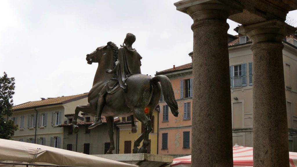Equestrian statue of Regisole in Pavia Italy