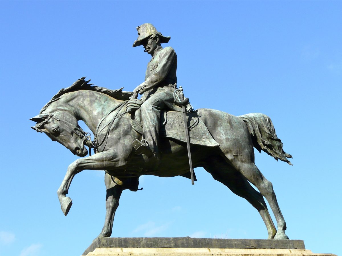 Equestrian statue of Carlo Alberto in Rome Italy