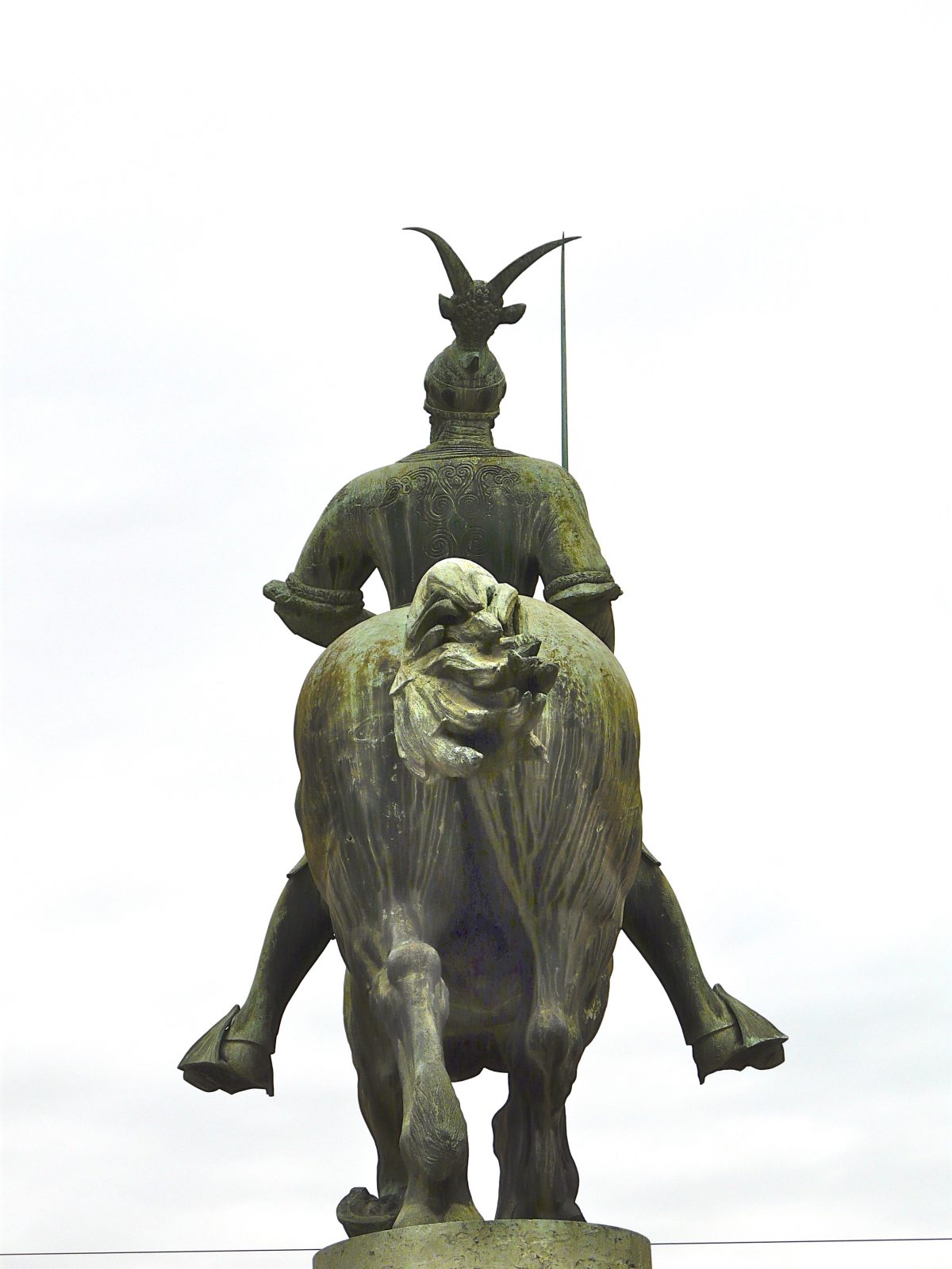 Equestrian statue of Kastrioti Skanderbeg in Rome Italy