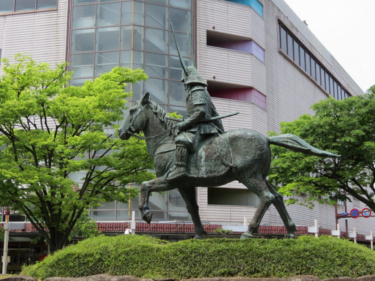 Equestrian statue of Ii Naomasa in Hikone Japan
