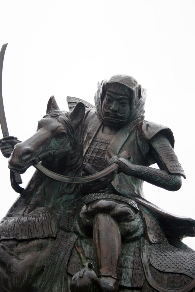 Equestrian Statue Of Kenshin Uesugi In Joetsu Japan