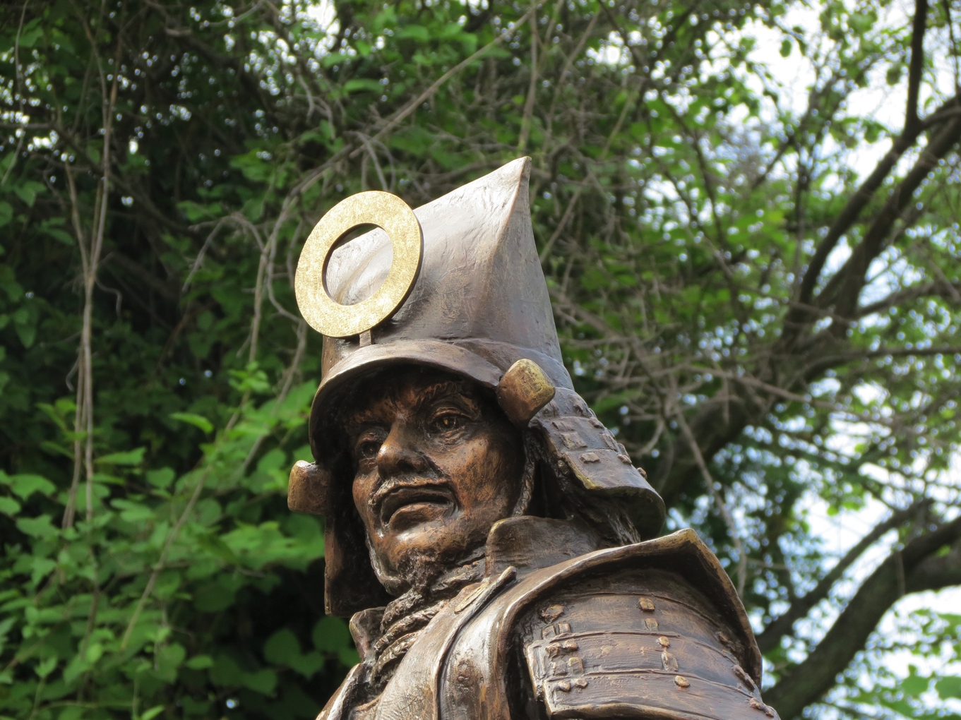 Equestrian statue of Kato Yoshiaki in Matsuyama Japan