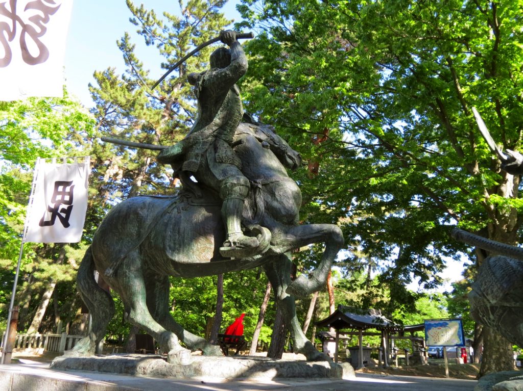 Equestrian Statue Of Kenshin Uesugi In Nagano Japan equestrian-statue-of-kenshin-uesugi-in-nagano-japan