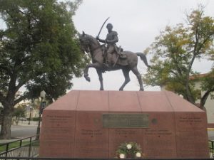 Equestrian statue of Juan Nepomuceno Seguin in TX Seguin US