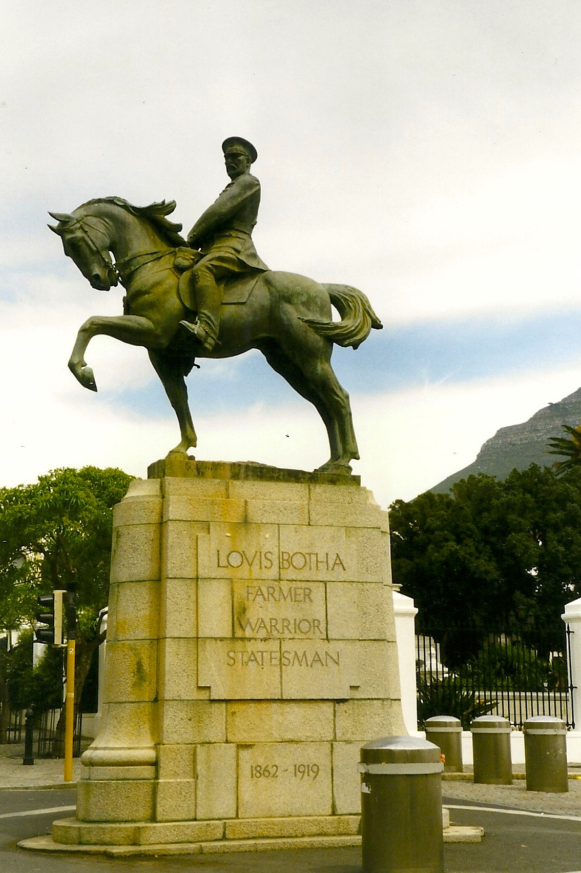 Equestrian statue of Louis Botha in Capetown South Africa