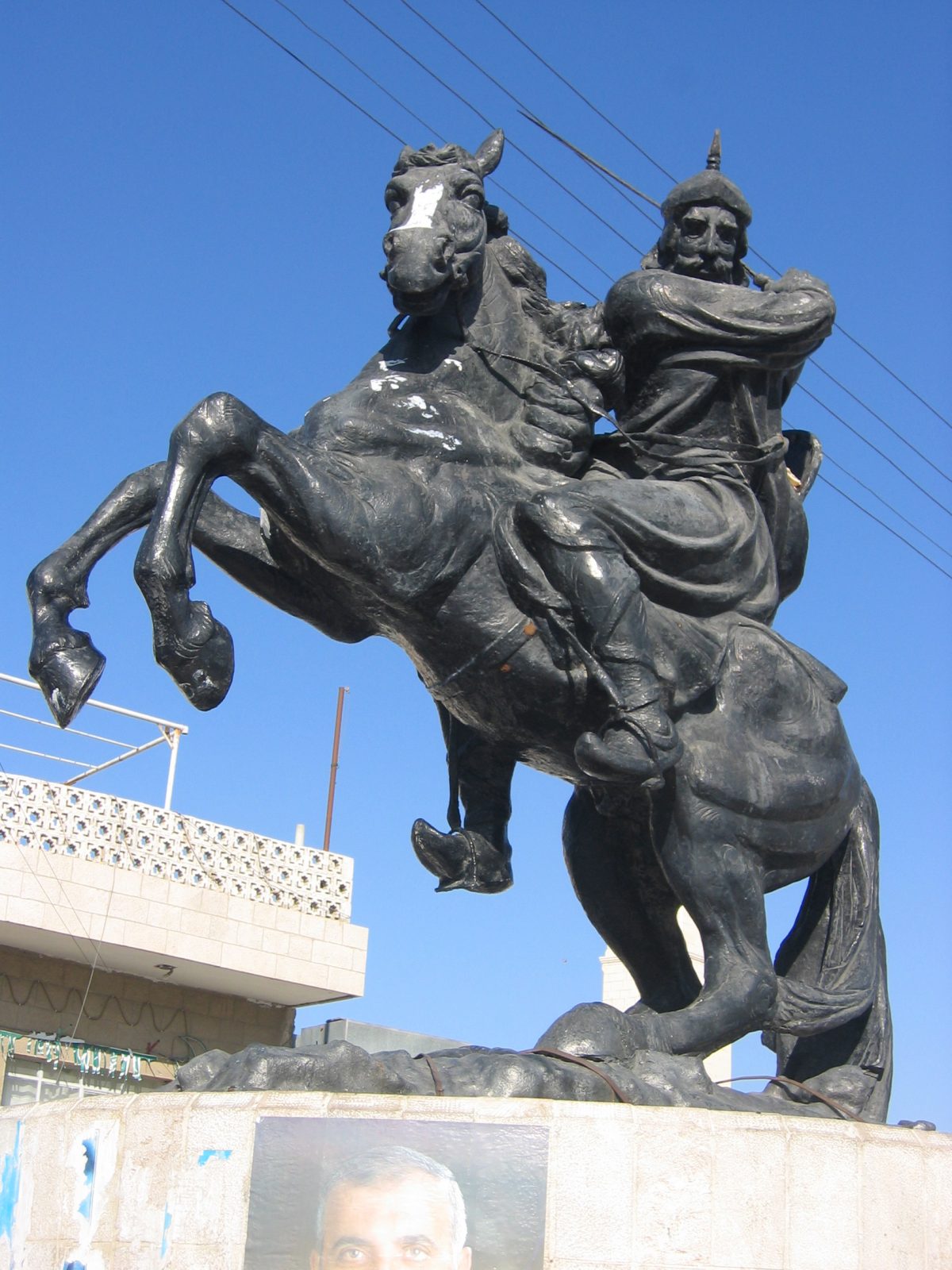 Equestrian statue of Saladin in Karak Jordan