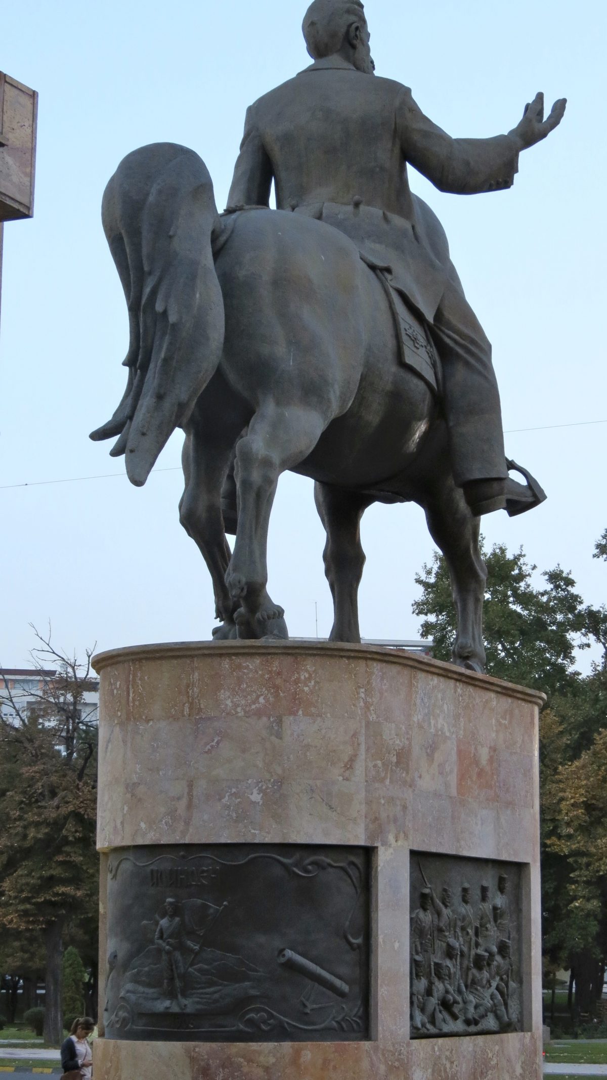 Equestrian statue of Nikola Karev in Skopje Macedonia