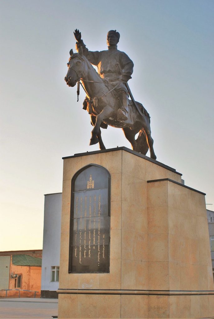 Equestrian statue of Damdin Sükhbaatar in Baruun-Urt Mongolia