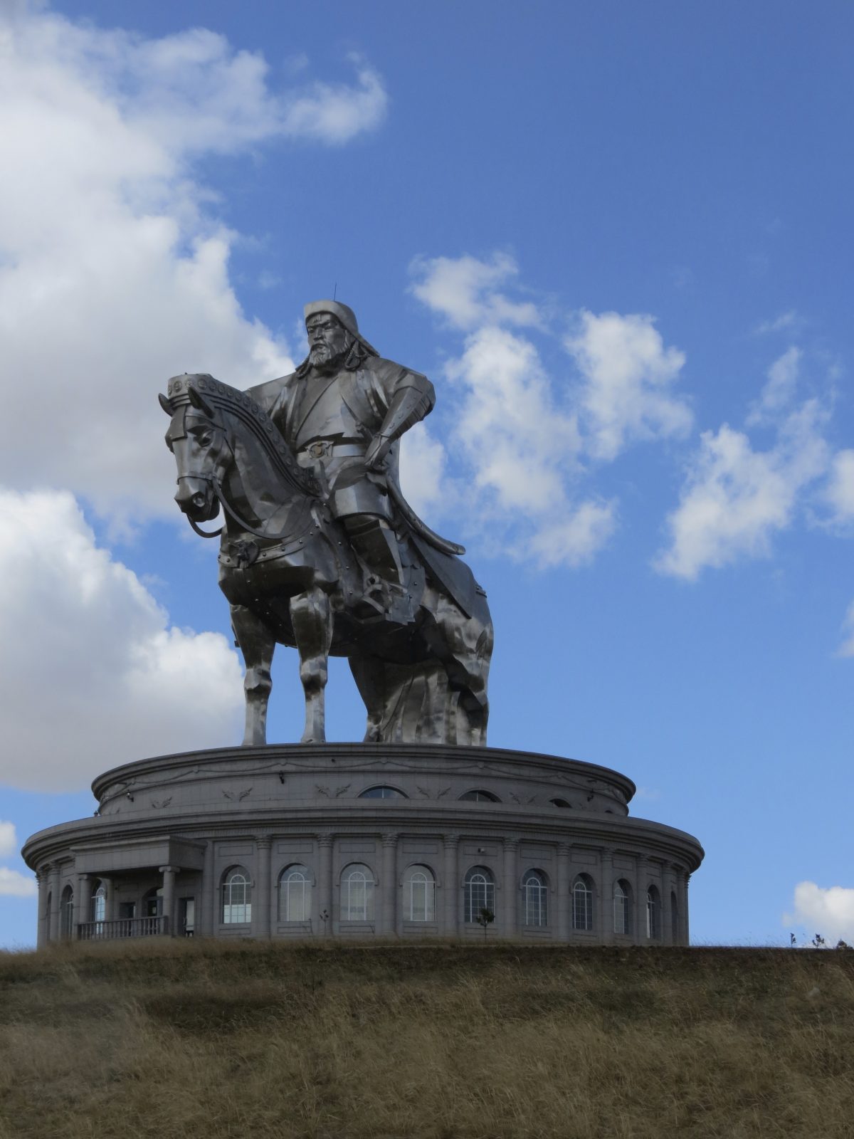 Equestrian statue of Genghis Khan in Tsonjin Boldog Mongolia