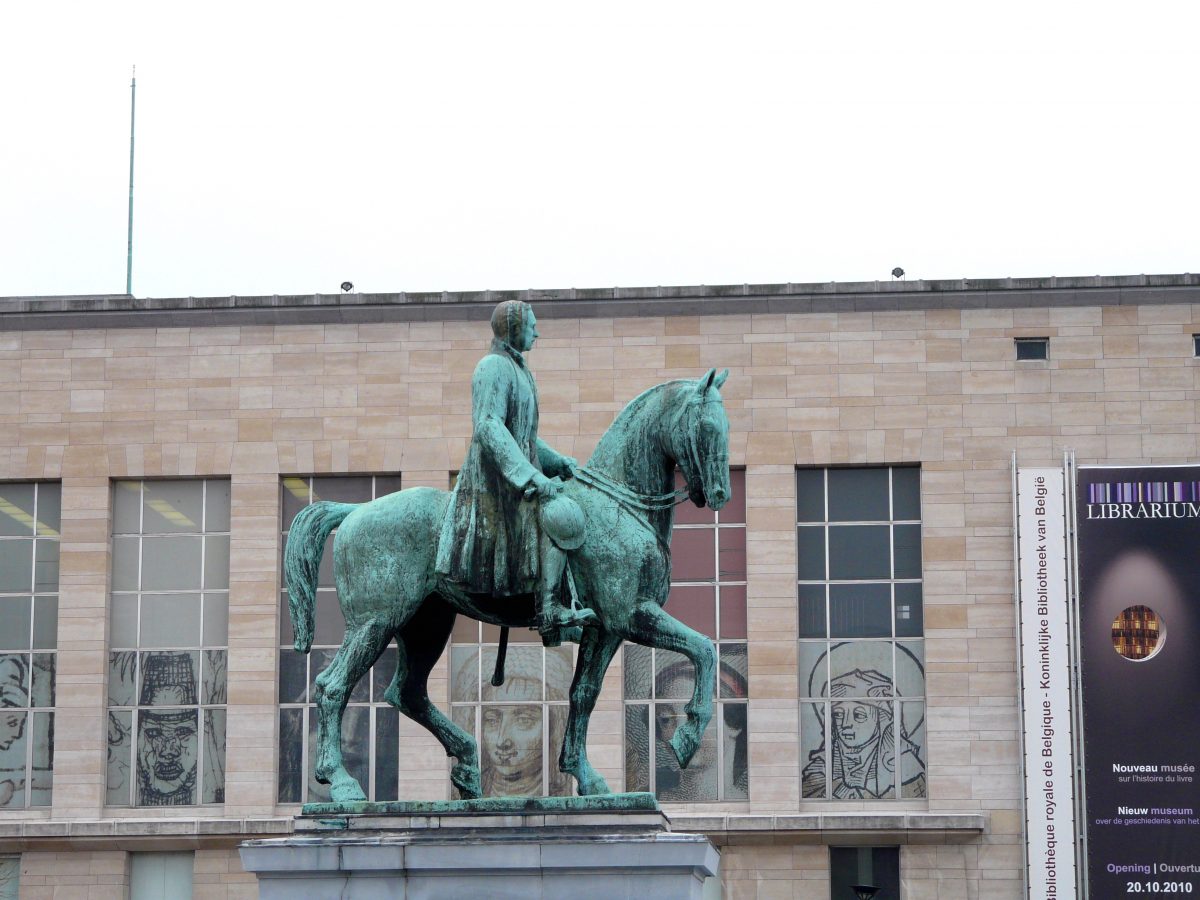 Equestrian statue of Albert I in Brussels Belgium