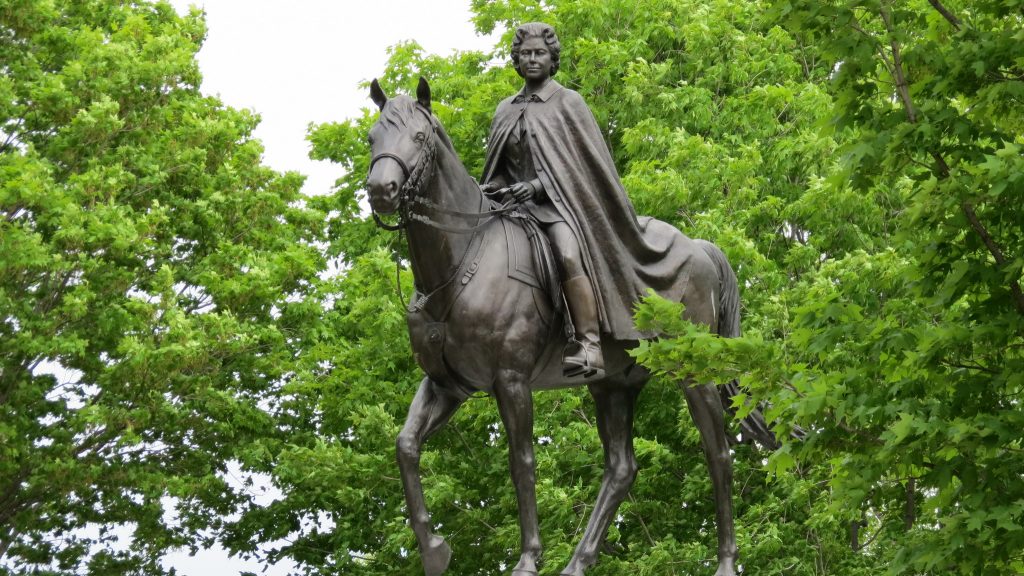 Equestrian statue of Queen Elisabeth II in Ottawa, Ontario Canada