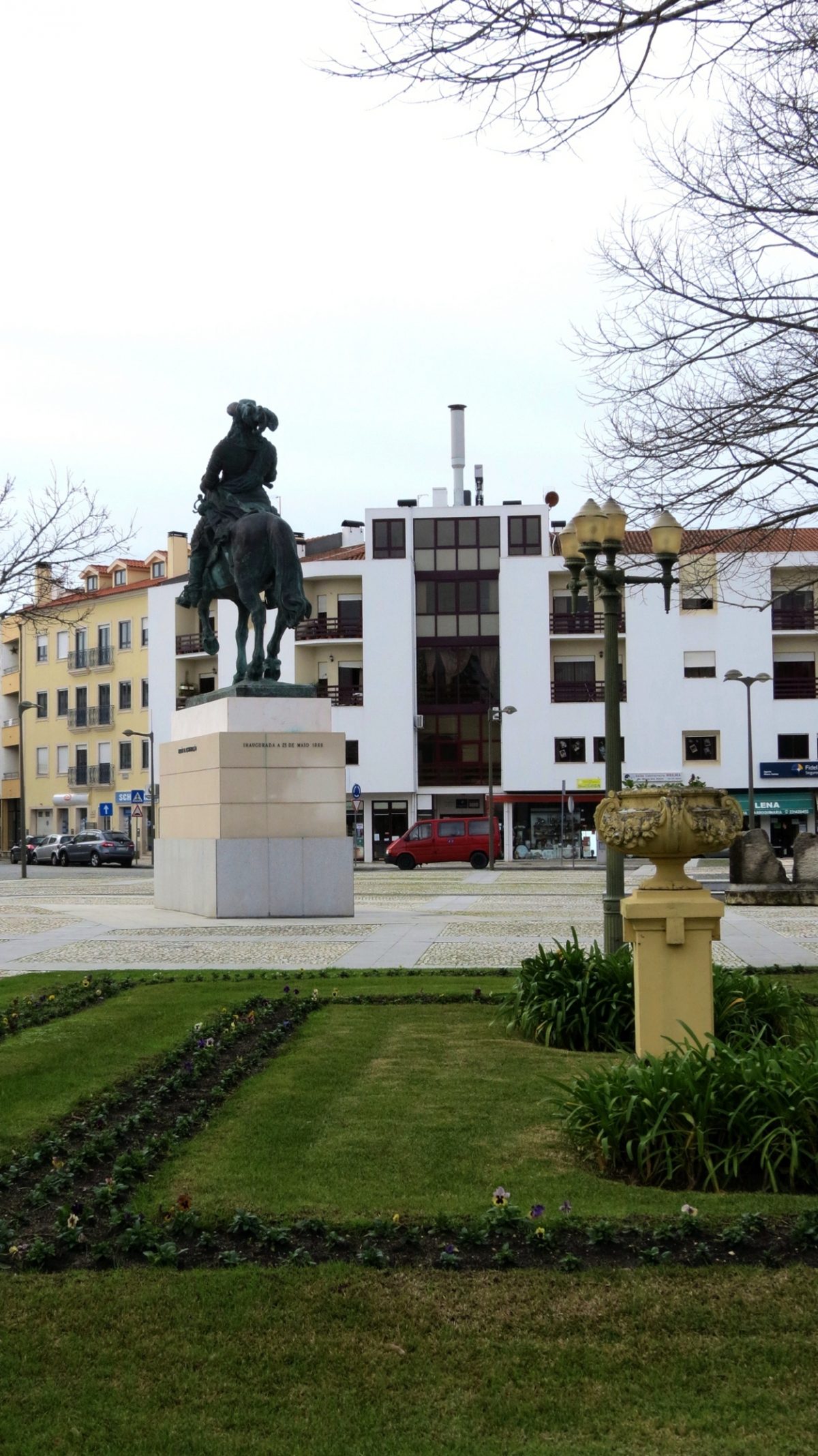 Equestrian statue of Antonio Luis de Meneses in Cantanhede Portugal
