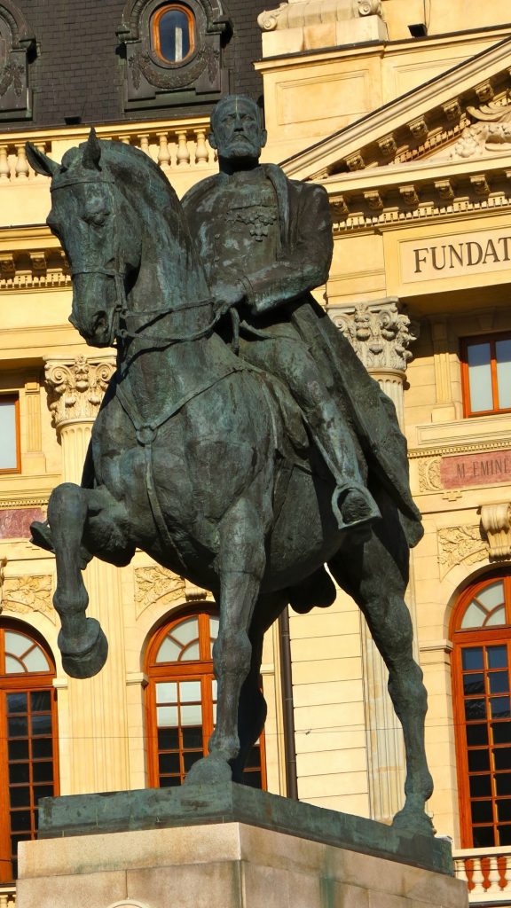 Equestrian statue of Carol I in Bucharest Romania