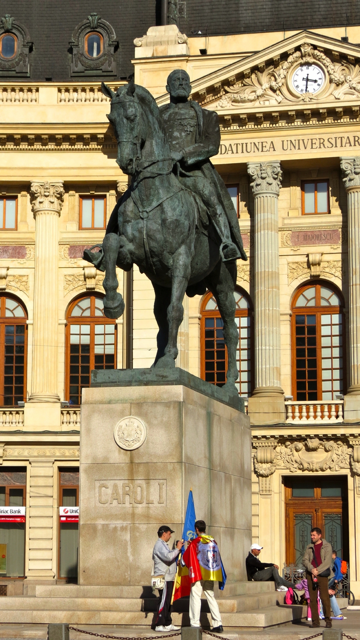 Equestrian statue of Carol I in Bucharest Romania