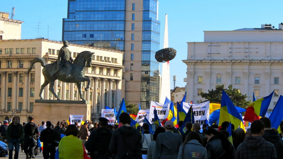 Equestrian statue of Carol I in Bucharest Romania