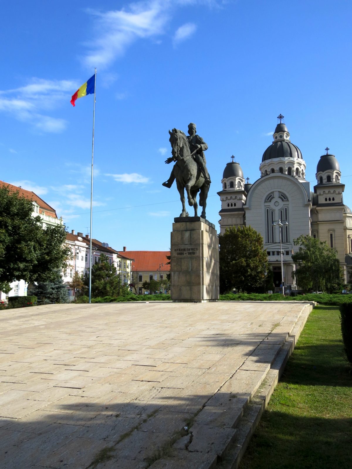 Equestrian statue of Avram Iancu in Targu Mures Romania