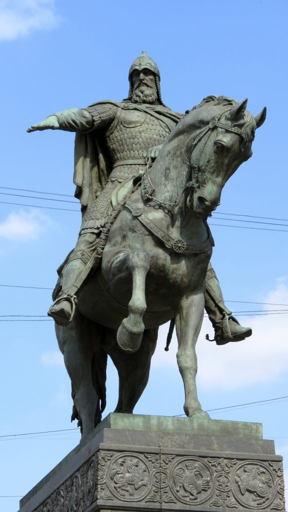 Equestrian statue of Yuri Dolgoruky in Moscow Russia