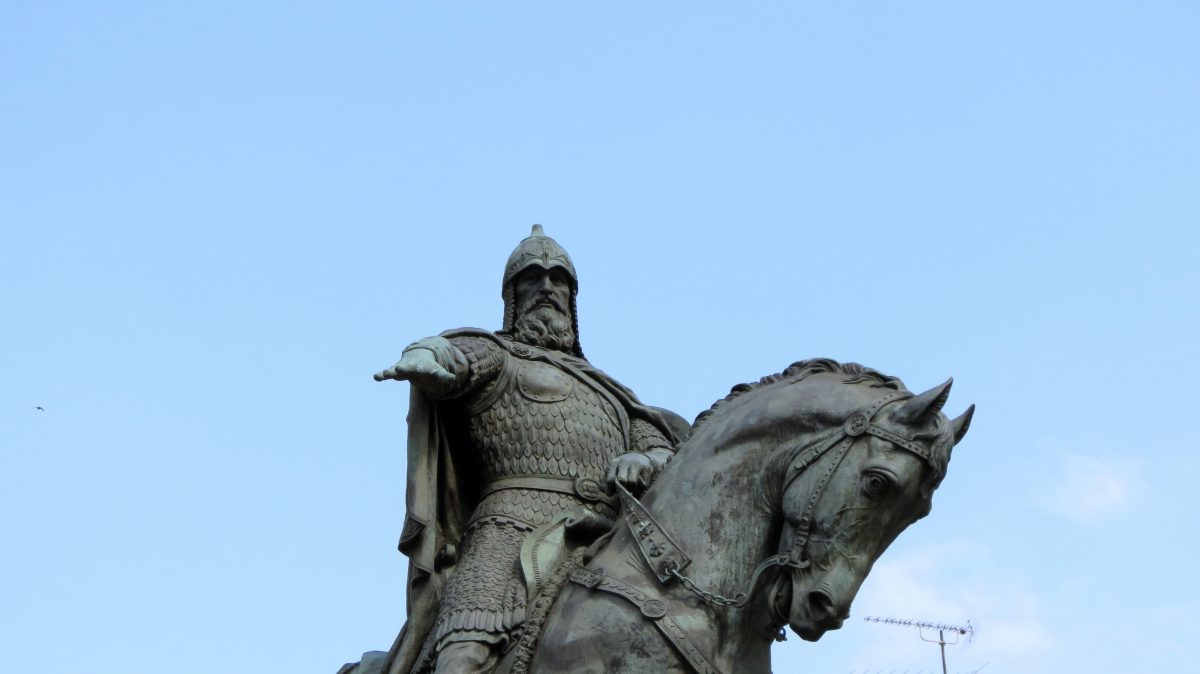 Equestrian statue of Yuri Dolgoruky in Moscow Russia