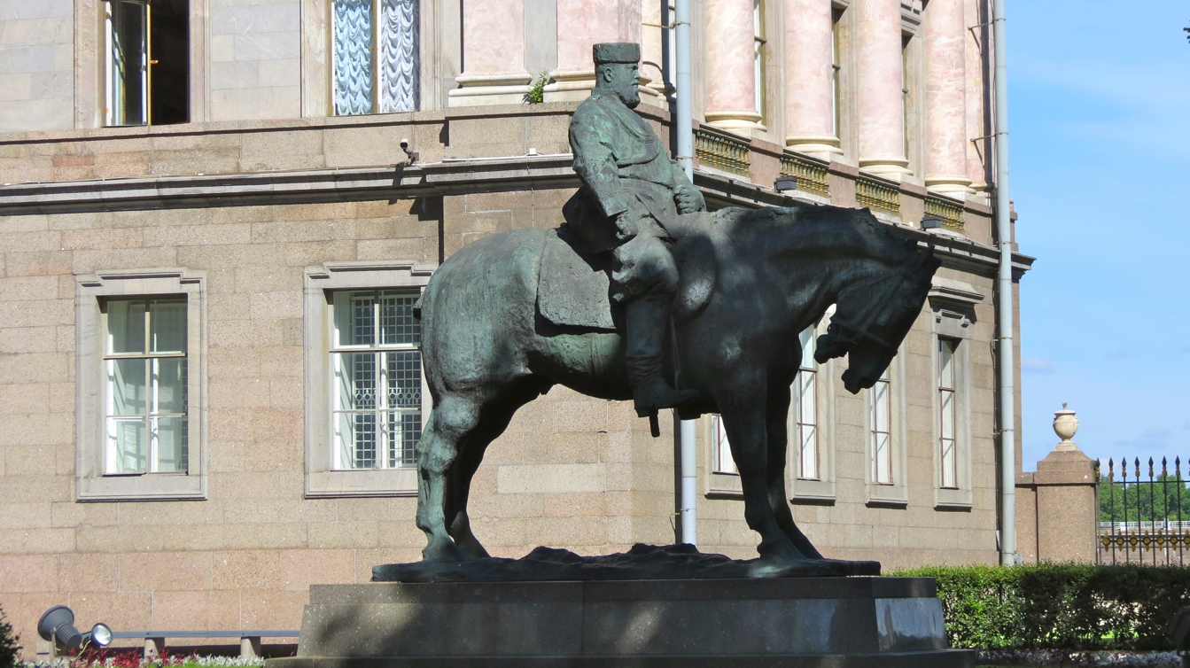 Equestrian statue of Alexander III in Saint Petersburg Russia