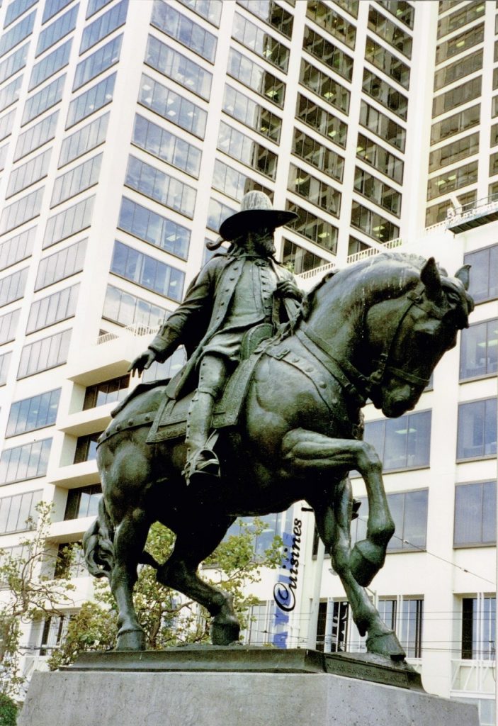 Equestrian statue of Juan Bautista de Anza in CA San Francisco US