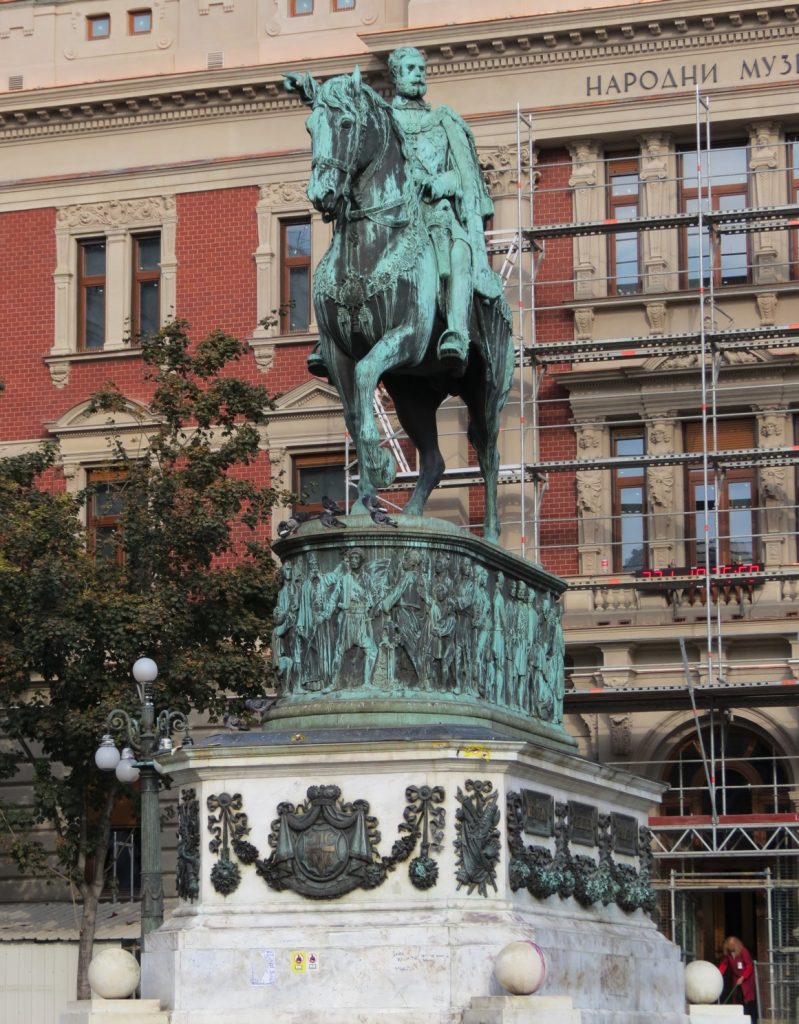 Equestrian statue of Prince Mihailo in Belgrade Serbia