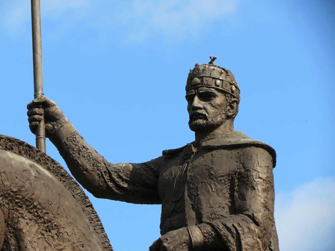 Equestrian statue of Stephen I in Komarno Slovakia