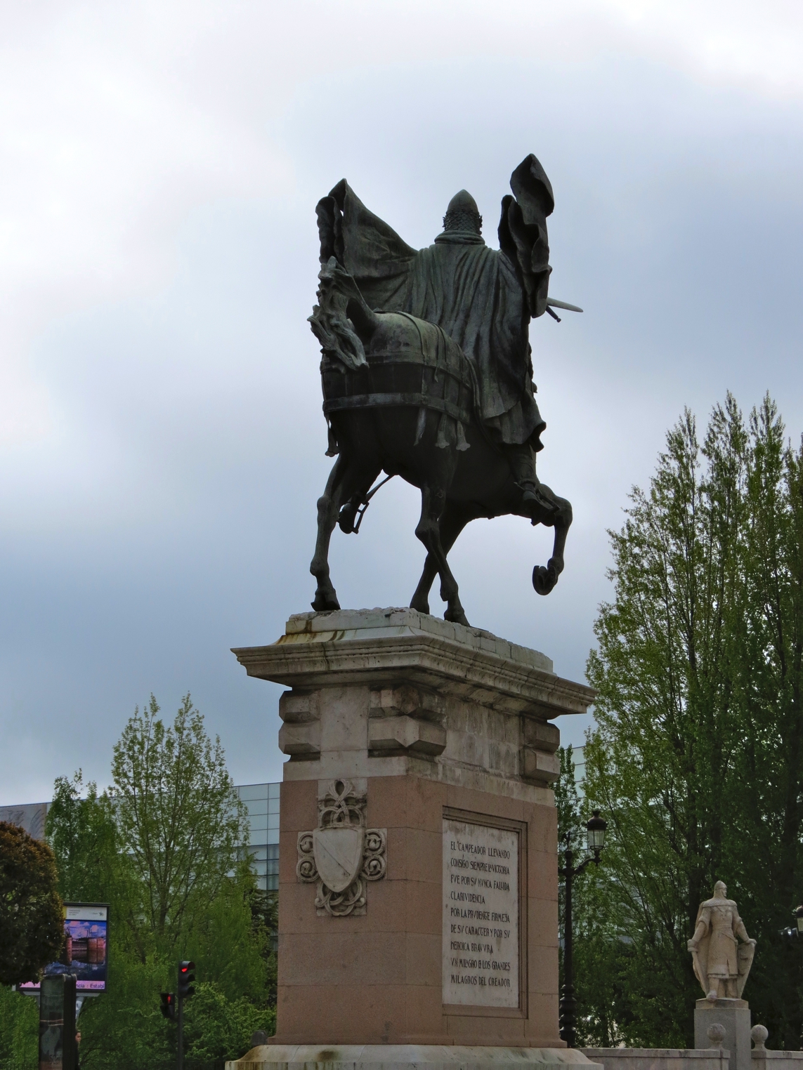Equestrian statue of El Cid in Burgos Spain