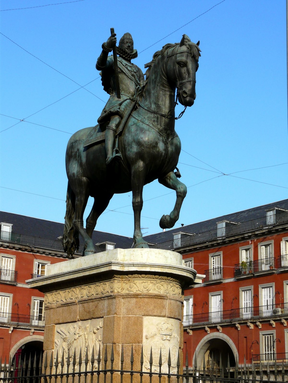 Equestrian statue of Philip III in Madrid Spain