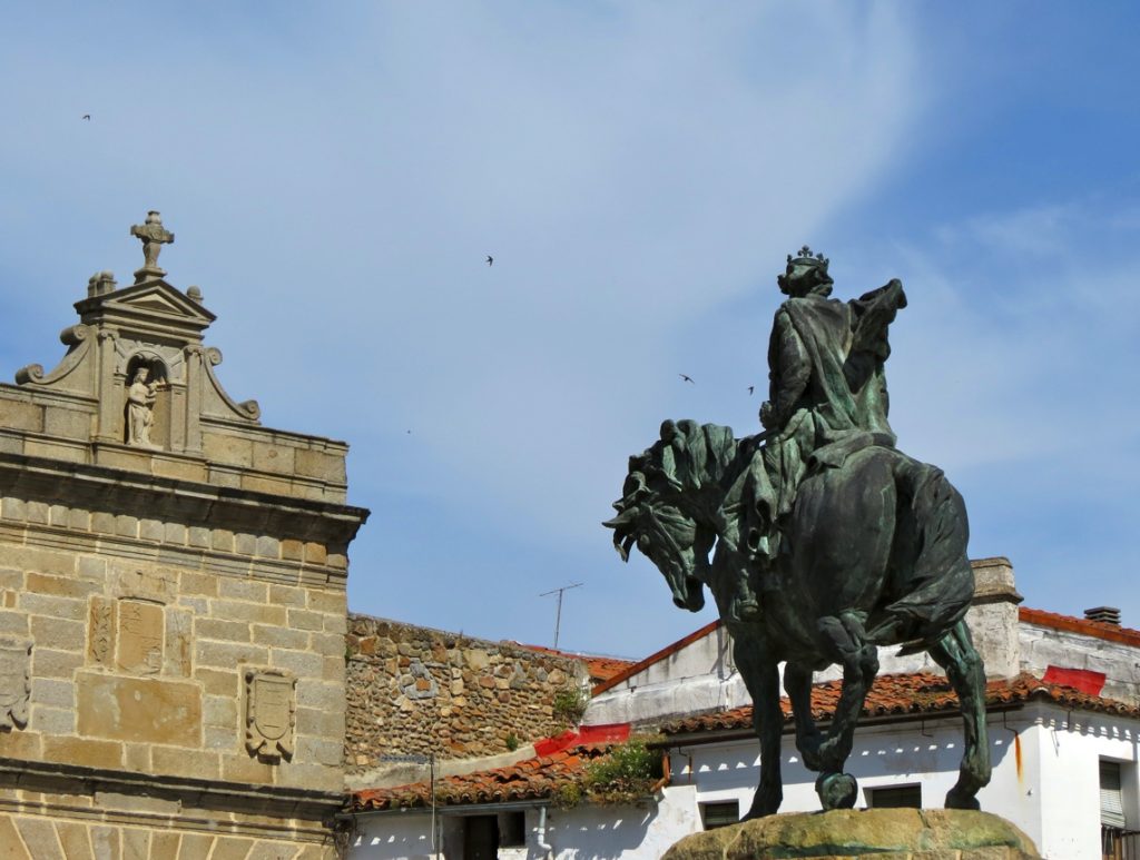 Equestrian statue of Alfonso VIII in Plasencia Spain