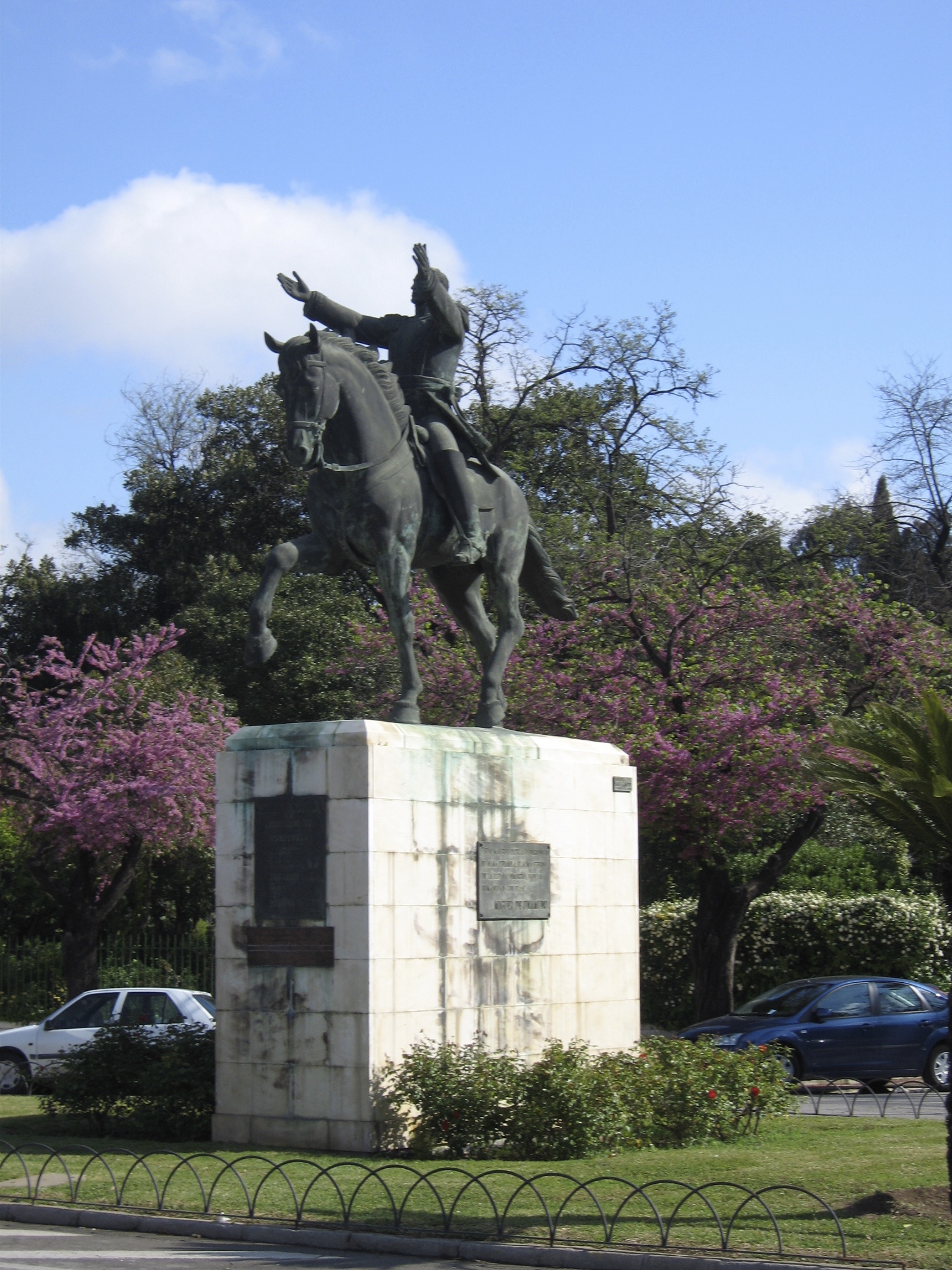 Equestrian statue of Simon Bolivar in Sevilla Spain