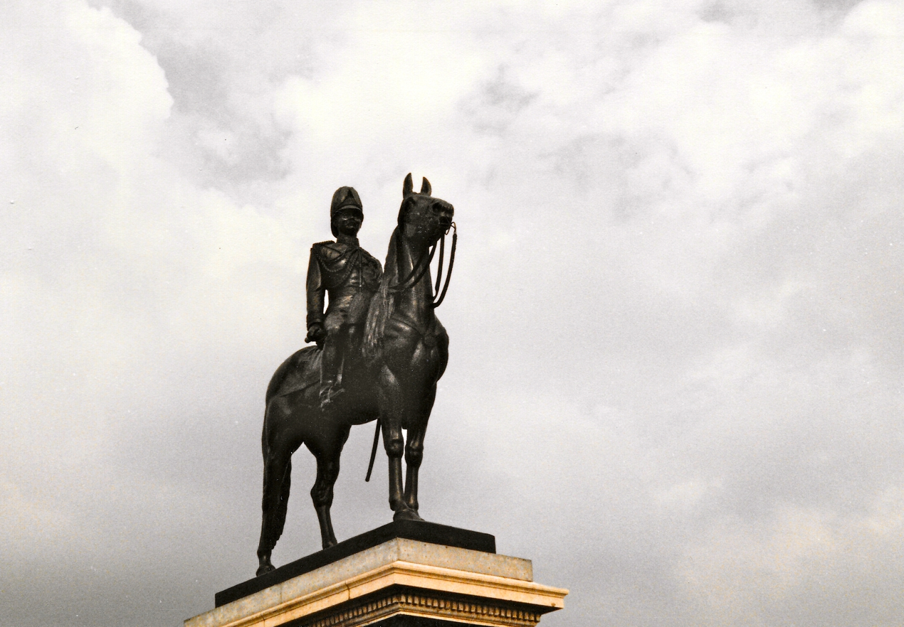 Equestrian statue of King Rama V Chulalongkorn in Bangkok Thailand