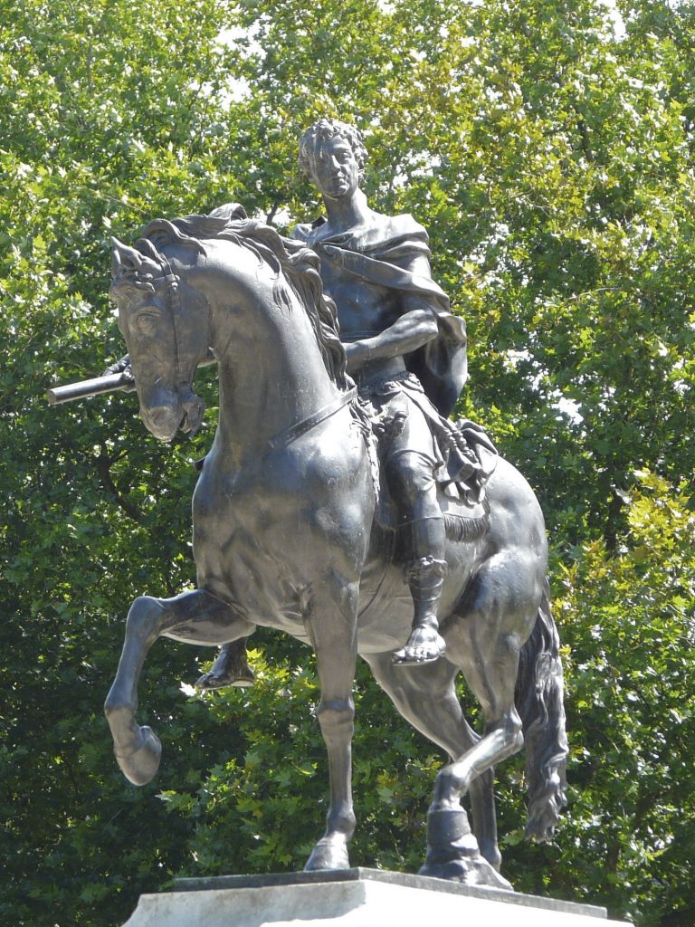 Equestrian statue of William III in Bristol UK