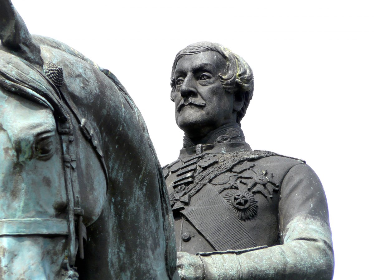 Equestrian statue of 1st Viscount Combermere Stapleton Cotton in Chester UK